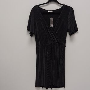 Pentagone Large Black Short Sleeve Dress. NWT